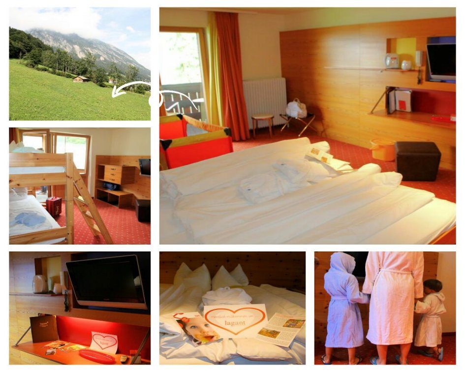 Laganz Hotelzimmer Familie Collage_Zimmer