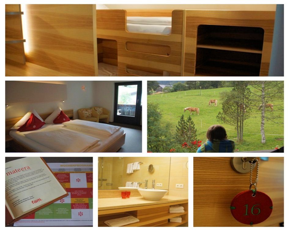 Mateera Ziimmer Familienhotel Reiturlaub Collage Mateera Ziimmer Familienhotel Reiturlaub Collage