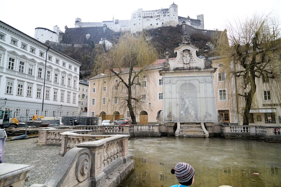 Stadt Salzburg Blick auf Burg