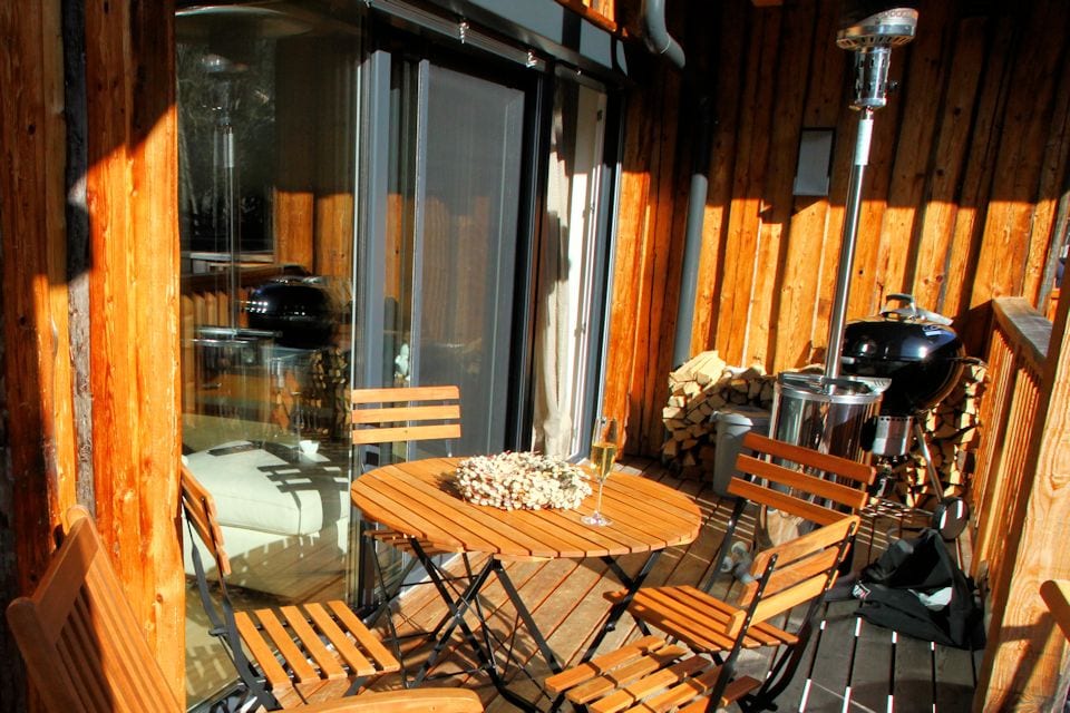 Luxuslodge Terrasse Grill Terrasse Chalet Annaberg
