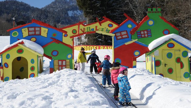 Kinderskifahren Villa Lustig