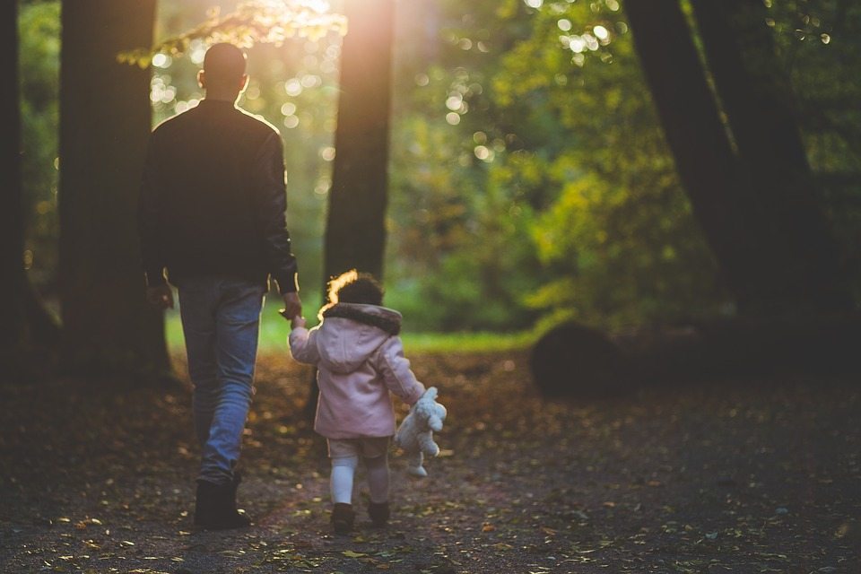 Papa-Tochter-Wald