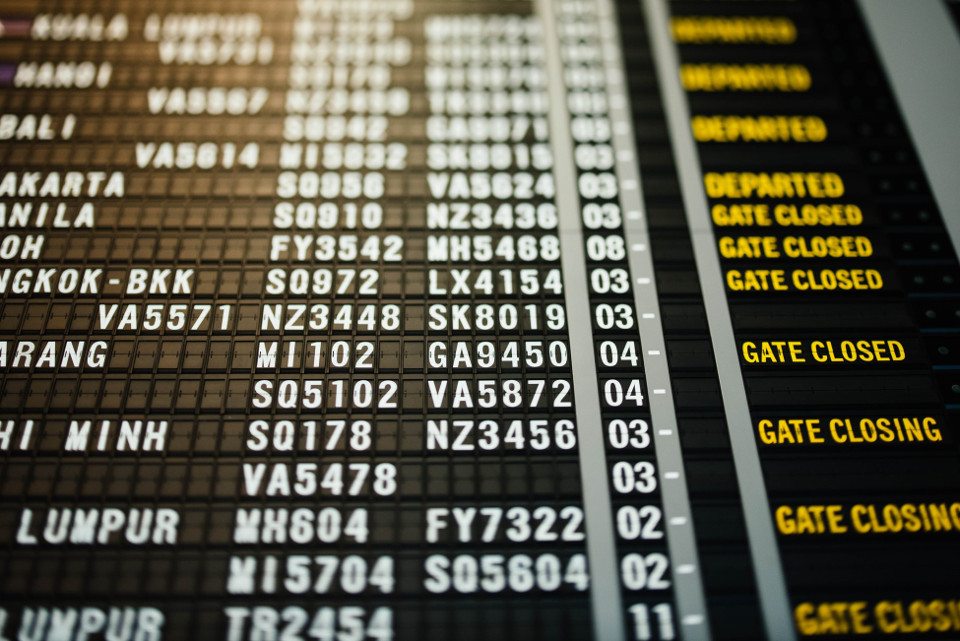 Anzeigetafel-Flughafen
