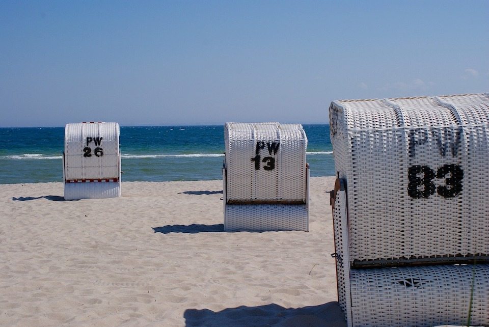 Strandkörbe an der Ostsee