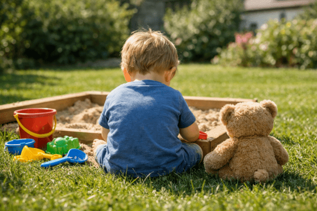 kind Garten_Garten kindersicher gestalten_KI